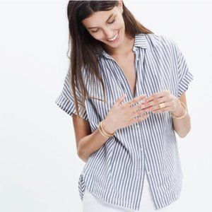 Madewell Central Shirt Cotton Chambray Stripe